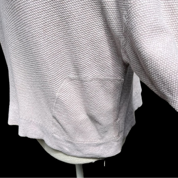 🌻J. Jill Boxy Oatmeal Color Waffle Cashmere Cotton Slub Knit Pullover S Petite - Picture 7 of 11